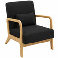 Fauteuil relax, en tissu, rembourré, coloris noir, pour le salon