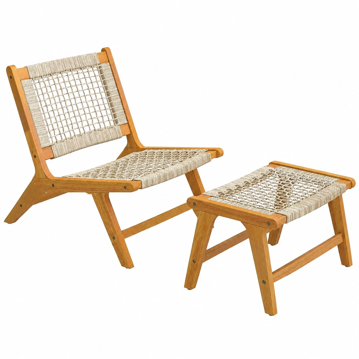 Fauteuil, en résine tressée, réglable, 2 pièces, pour le salon ou la chambre
