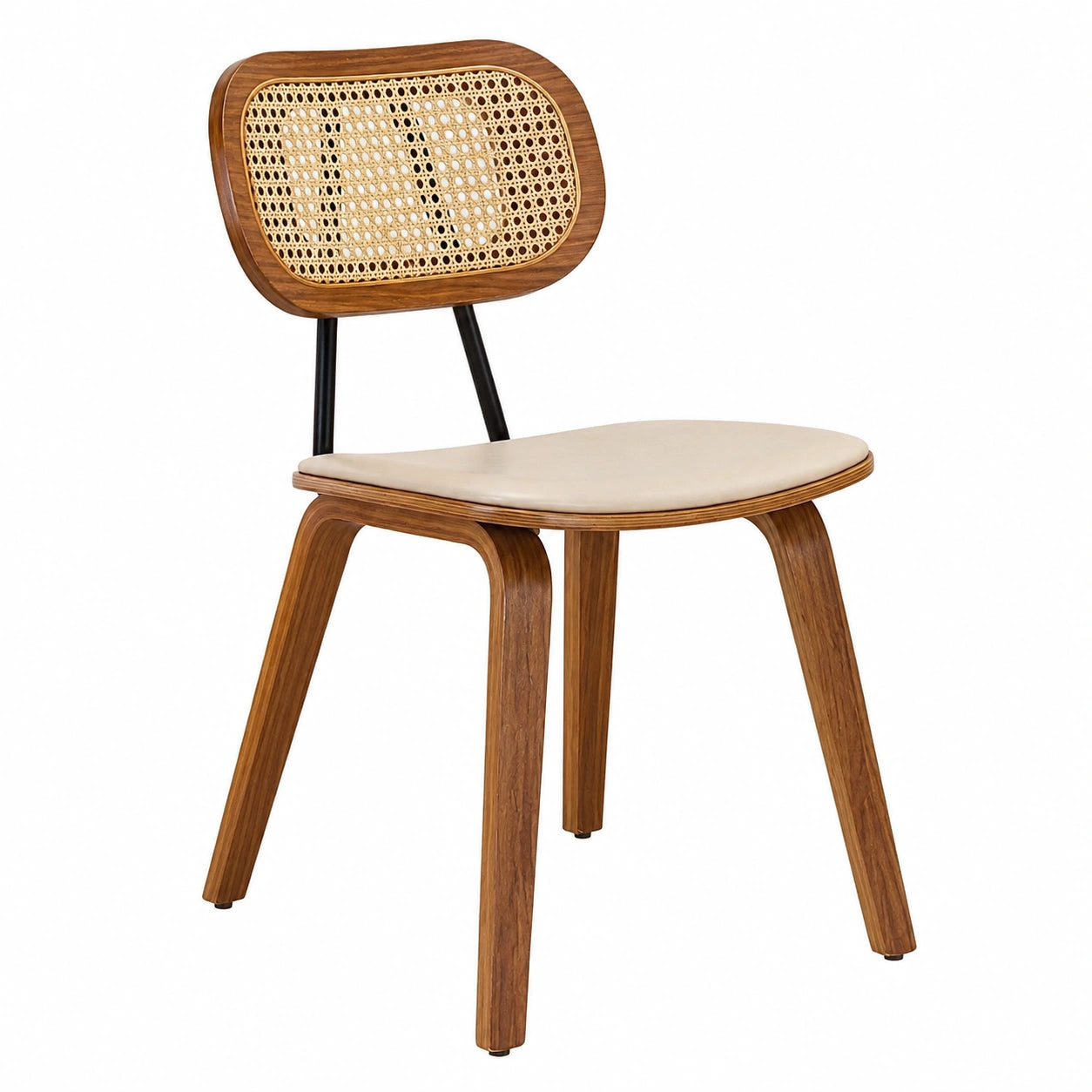 Fauteuil, en résine tressée, coloris beige, pour le salon ou la chambre