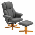 Fauteuil relax, rembourré, en velours, coloris gris, pour le salon