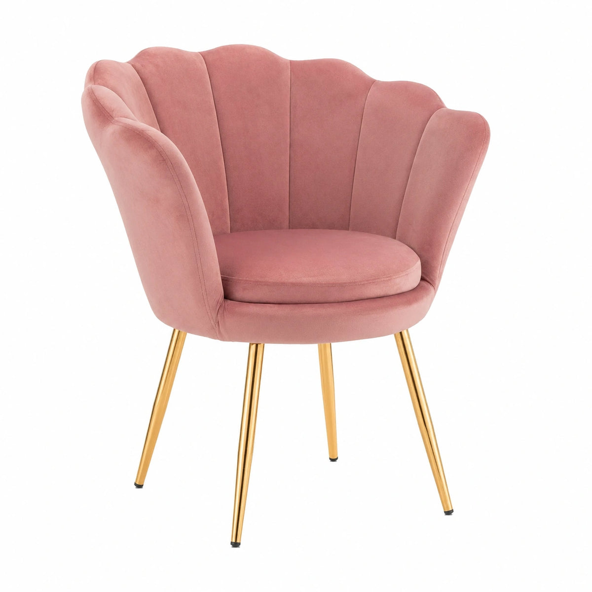 Fauteuil relax, rembourré, en velours, 69 x 71 x 84 cm, coloris rose, pour le salon