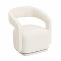 Fauteuil relax, pivotant, coloris blanc, pour le salon