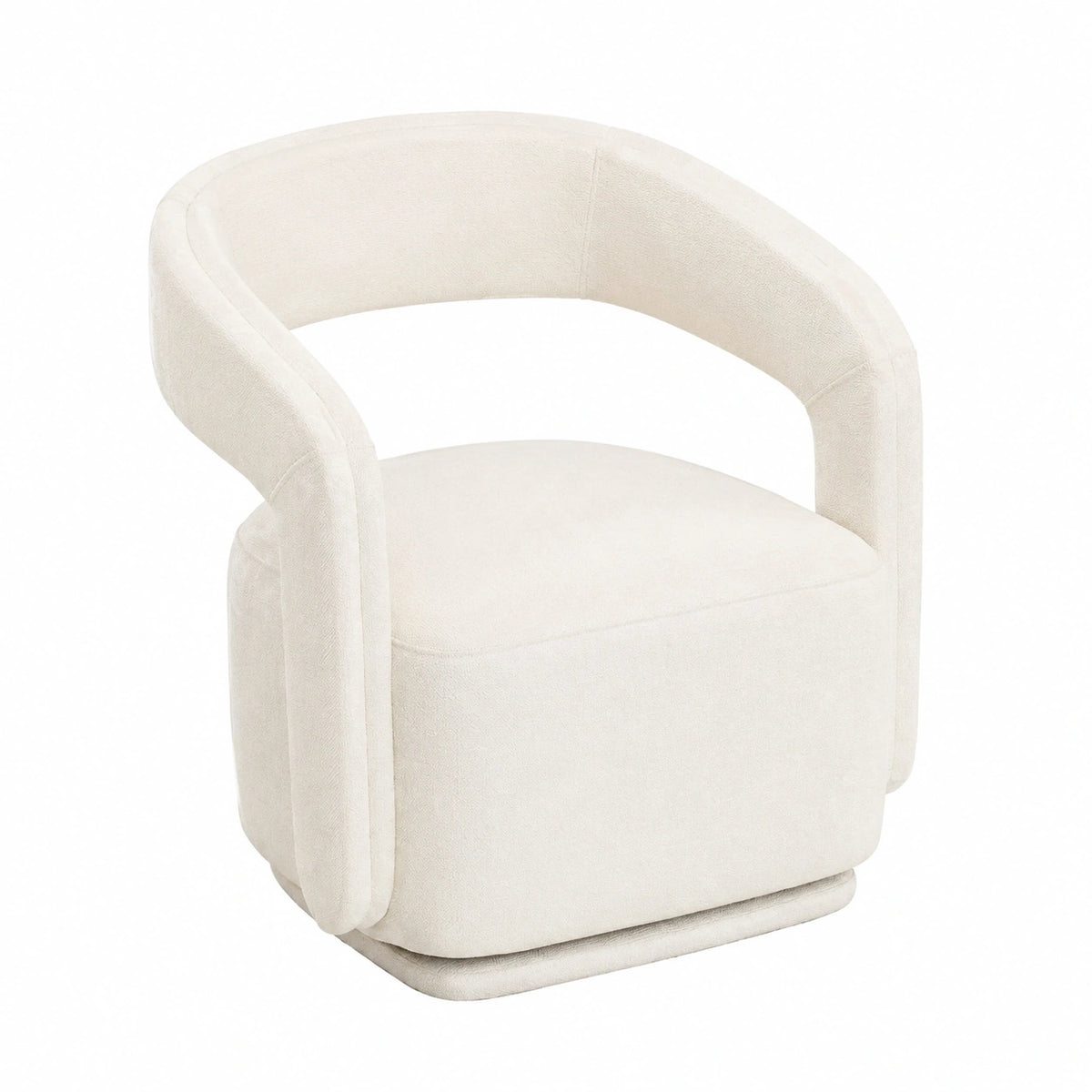 Fauteuil relax, pivotant, coloris blanc, pour le salon