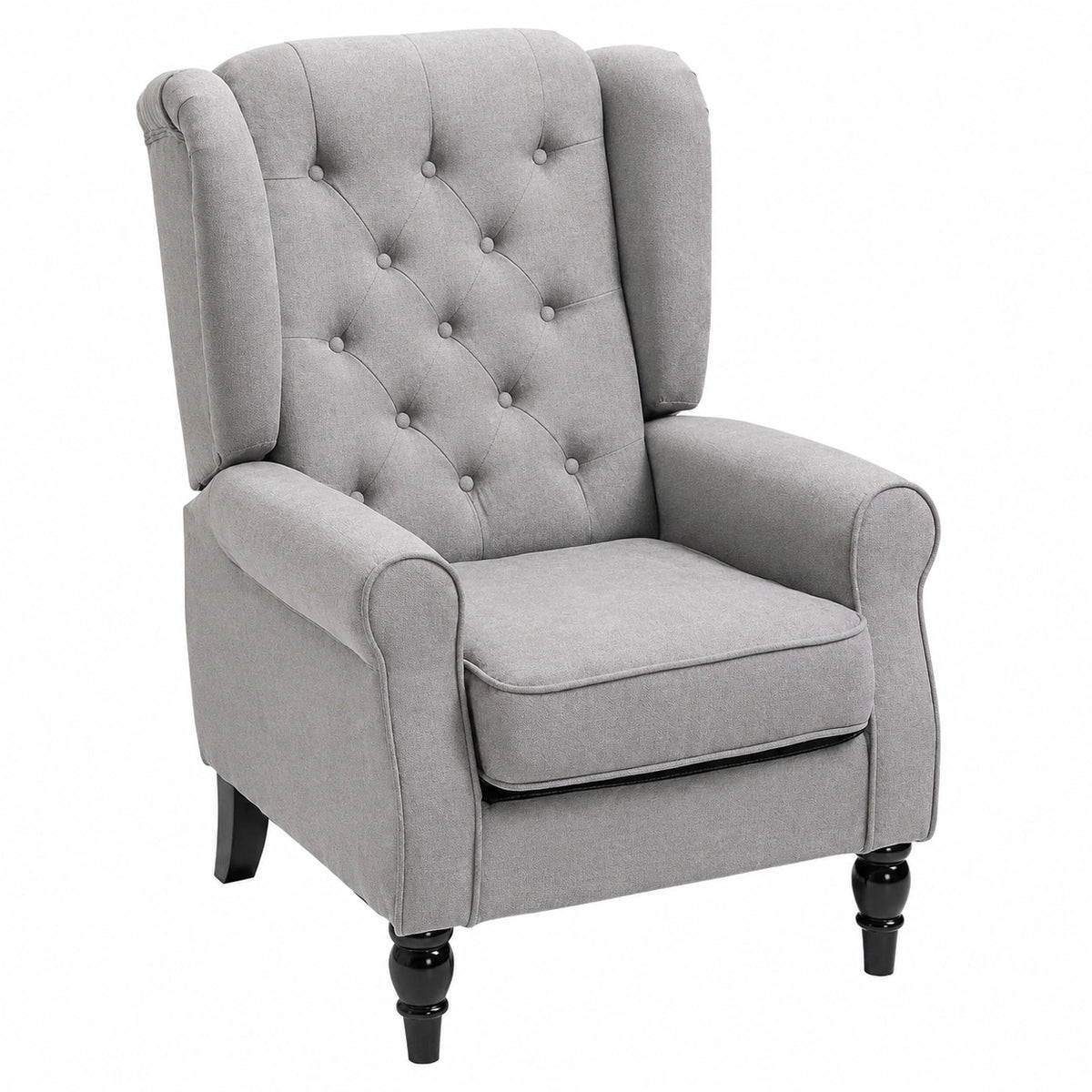 Fauteuil, 74 x 86 x 102 cm, coloris gris, pour le salon ou la chambre