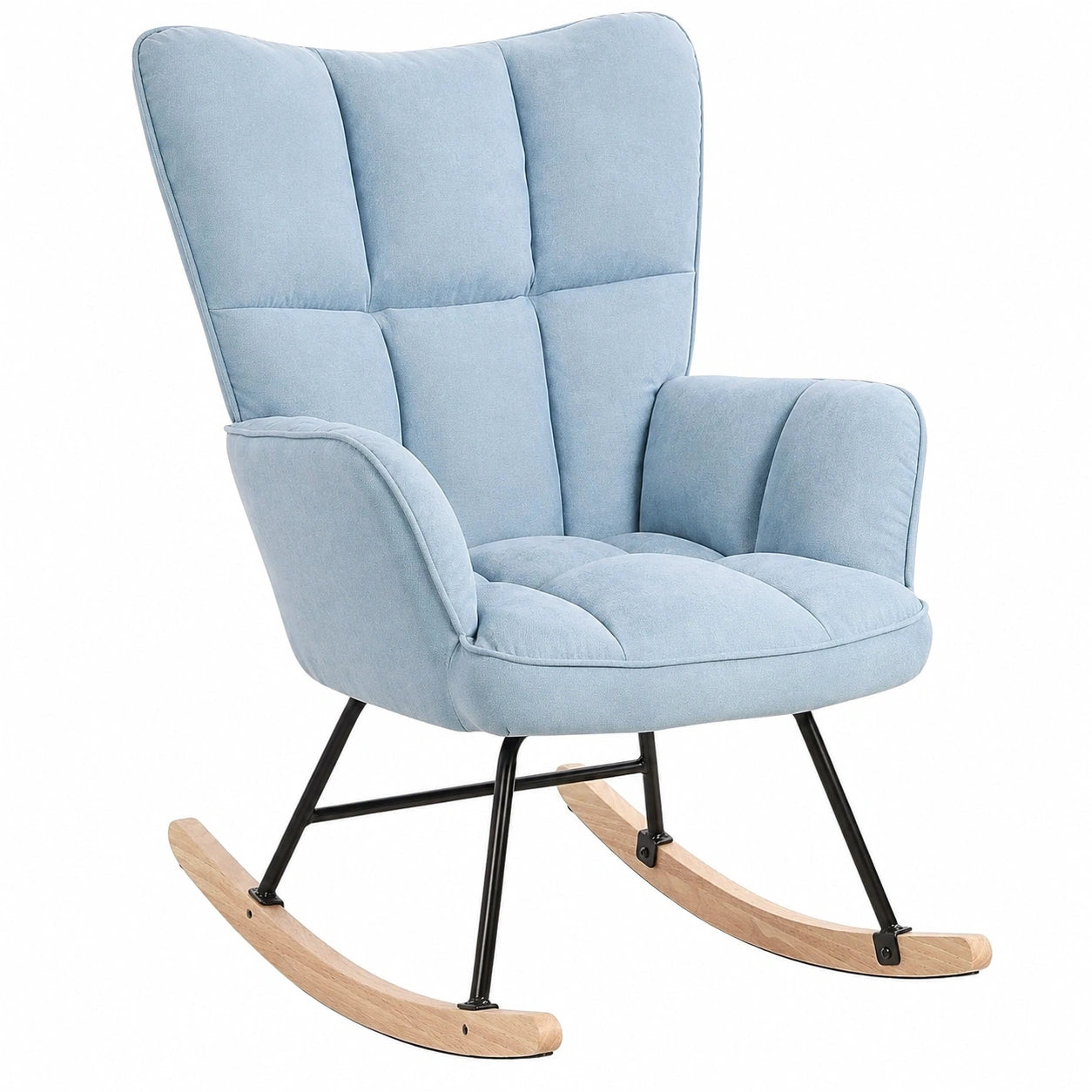 Fauteuil, en tissu, coloris bleu, pour le salon ou la chambre