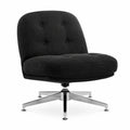 Fauteuil, en velours côtelé, coloris noir, pour le salon ou la chambre